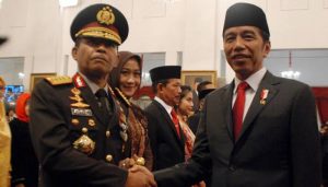 Presiden Jokowi usai melantik Kapolri Jenderal (Pol) Idham Azis/dok.Setpres