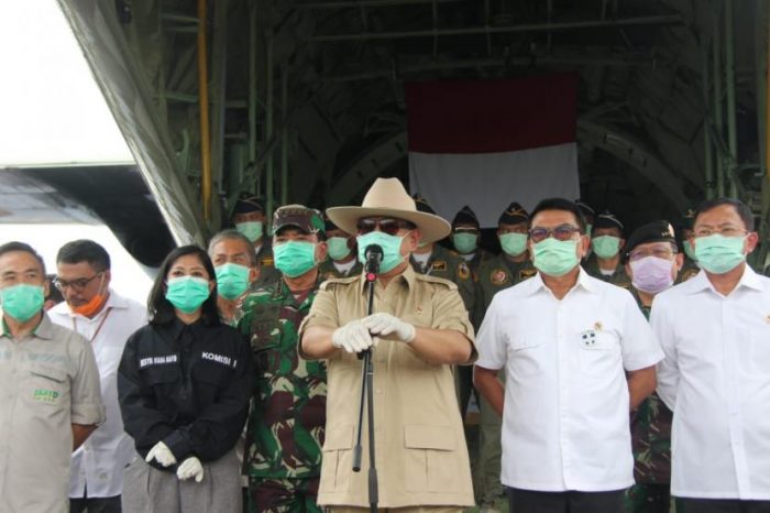 Menteri Pertahanan Prabowo Subianto di Lanud Halim Perdanakusuma Jakarta/dok.Kemenhan