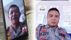 Kapolri Jenderal Pol Idham Azis saat video call dengan Bripka Jerry Tumondo, Kanit Reskrim Polsek Dimembe, Polres Minahasa Utara, pada Senin (13/4/2020)/FB
