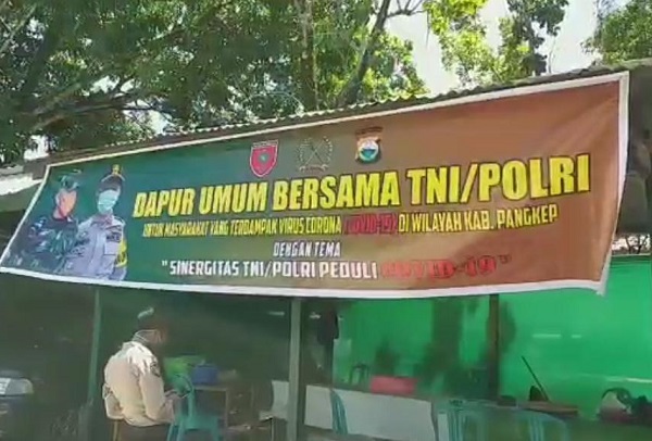 Dapur Umum Bersama TNI-Polri/dok.Kodim Pangkep