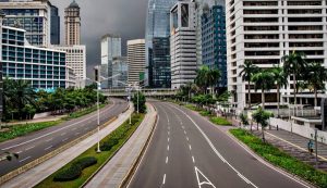Kondisi jalan di Jakarta sepi