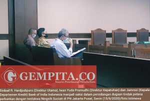 Tiga saksi yang dihadirkan dalam persidangan perkara tindak pidana perbankan di PN Jakarta Pusat/ist