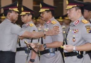 Kapolri Jenderal Pol Idham Azis saat upacara kenaikkan pangkat 11 Pati di Rupattama Mabes Polri Jakarta, Rabu (8/7/2020)/Div Humas Polri