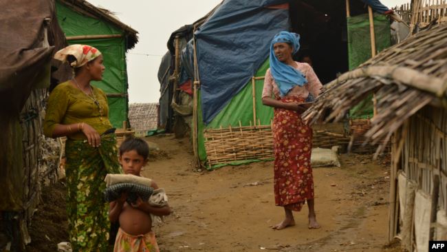 Kamp pengungsi warga Muslim Rohingya di Sittwe, negara bagian Rakhine, Myanmar - Foto:AFP