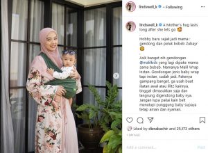 Potret Cantik Lindswell 'RatuWushu' Kwok Momong Anak