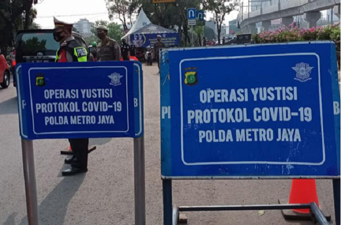 Operasi Yustisi PSBB Polda Mertro Jaya - Foto: Istimewa
