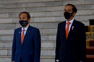 Perdana Menteri Jepang Yoshihide Suga tiba di Istana Kepresidenan Bogor disambut Presiden Joko "Jokowi" Widodo, Selasa (20/10/2020). - YouTube Sekneg