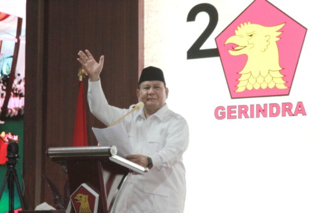 Prabowo Subianto merayakan HUT Partai Gerindra