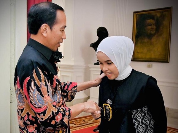 Presiden Joko Widodo (Jokowi) mengundang khusus Putri Ariani ke Istana Kepresidenan, Rabu (14/6/2023).
