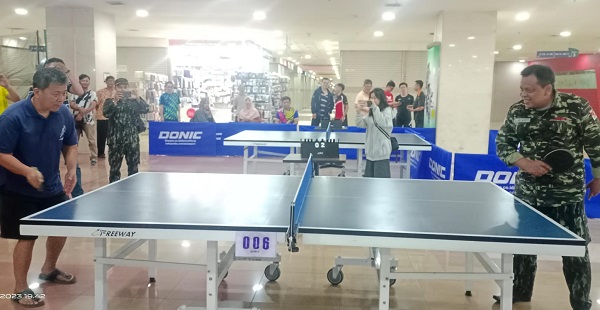 Kejuaraan Tenis Meja Gempita Cup 1 dalam rangka HUT ke-14 LSM Gempita resmi dibuka di Hall B Mangga Dua Square, Jakarta Utara, Jumat (18/8/2023) Foto: Istimewa