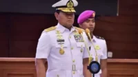 Panglima TNI Laksamana Yudo Margono memberikan promosi jabatan sejumlah perwira tinggi TNI AD, AL. (Istimewa)