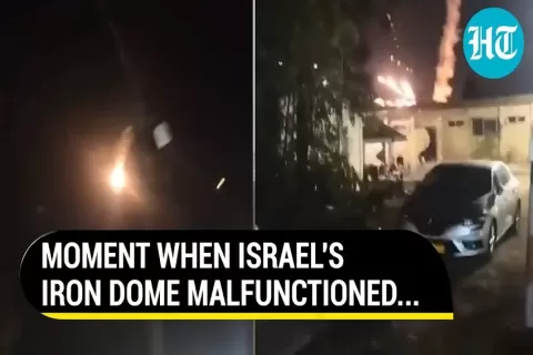 Sistem rudal Iron Dome Israel gagal mencegat roket yang ditembakkan dari Lebanon dan justru berbalik arah menghantam rumah sakit di Tel Aviv. Foto/Hindustan Times