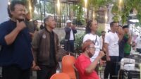 Mantan aktivis gerakan mahasiswa Yogyakarta dan sejumlah seniman, tokoh masyarakat menggelar Konser Perubahan mendukung pasangan AMIN di Lembah UGM Yogyakarta. (Foto: KBA News)