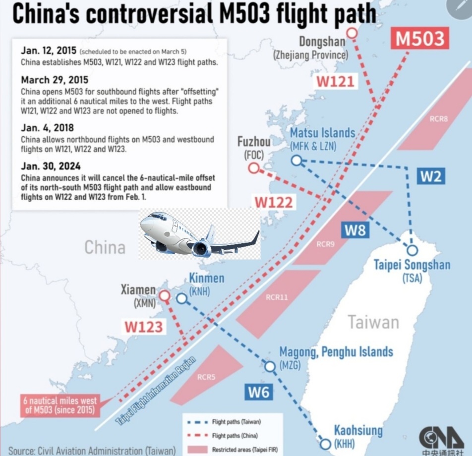 Taiwan Kecam Keras Perubahan Rute Penerbangan Sepihak Tiongkok